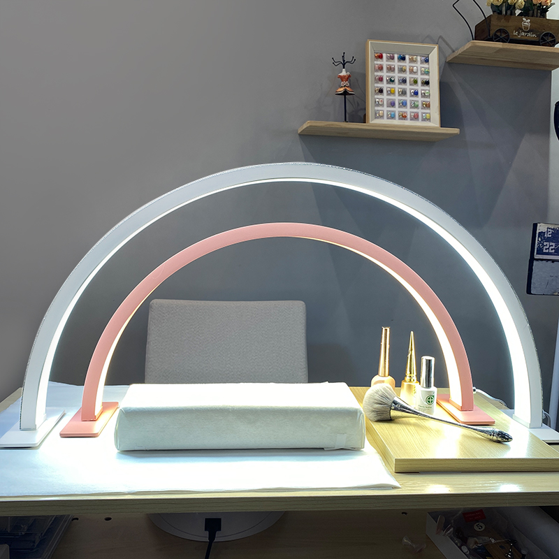 Led Moon Lamp - Halbmond-Nagellampe LED Desktop-Bogenring-Leuchte mit Einstellbarer Helligkeit