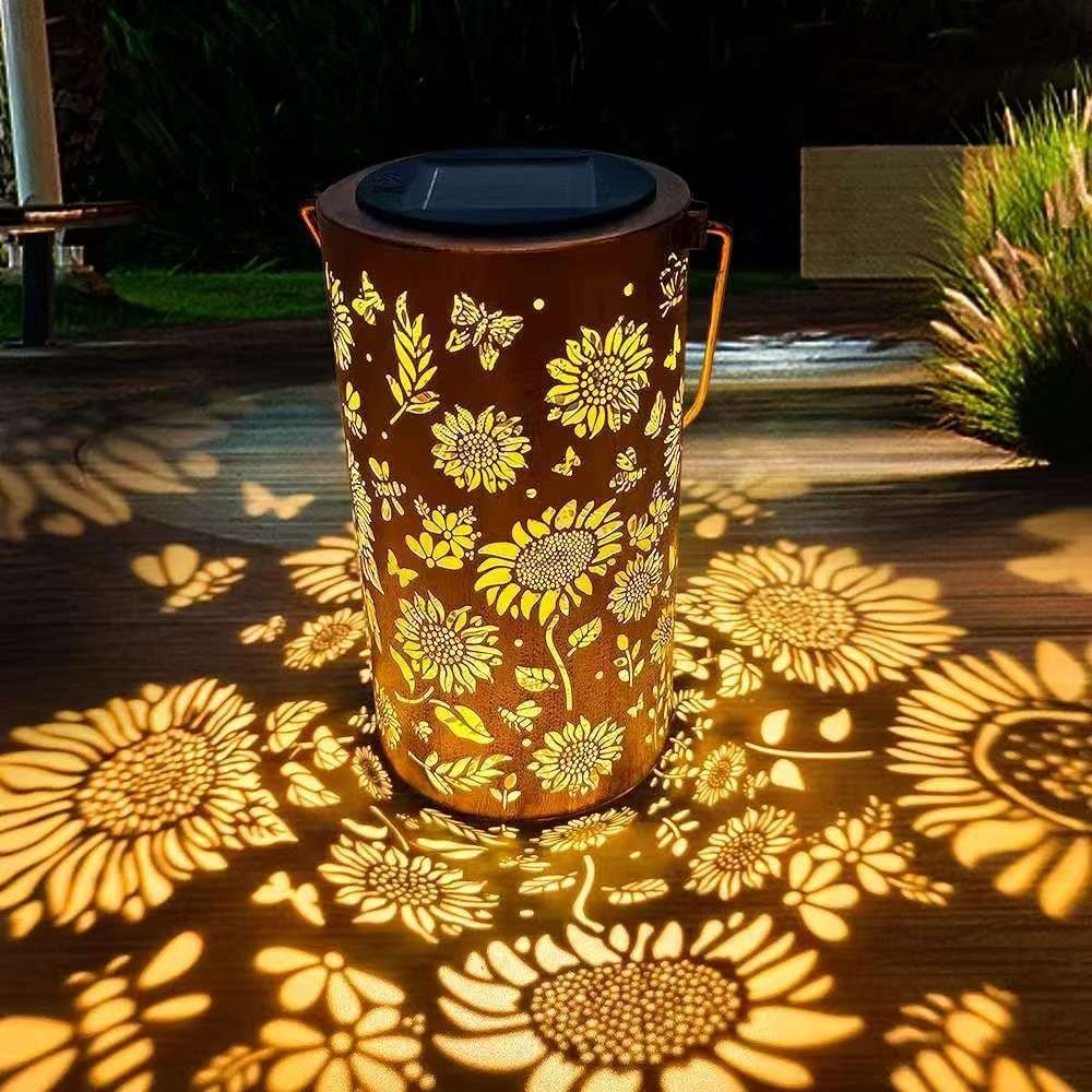 Lighting Decor Outdoor - Sonnenblumenlicht und Schattenlicht, wasserdichte Außenleuchte, solarbetrieben,
