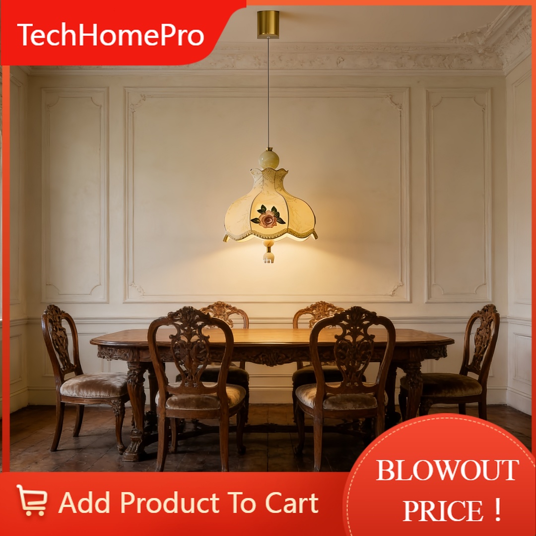 Decor Timeless Lighting - TechHPElegant Rose Kronleuchter, romantischer französischer Retro-Stil,