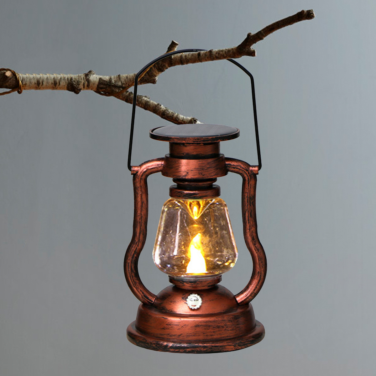 String Light Outdoor - Atmosphärisches Licht Retro LED Solarlampe Öllampe