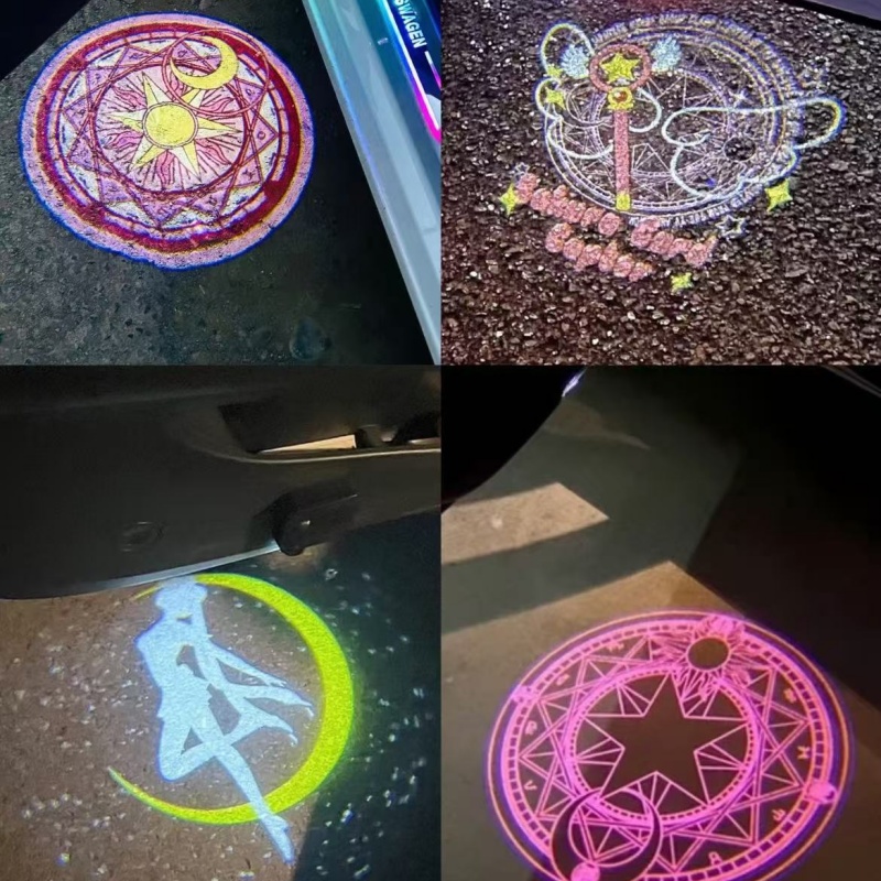 Led Moon Lamp - Sailor Moon Anime Auto-Willkommenslicht-Projektorlampe Motorrad-Atmosphärenbeleuchtung Niedliches