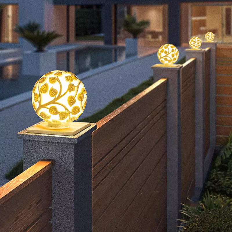 Lighting Decor Outdoor - Säulenleuchten für den Außenbereich, Solar-LED-Säulenleuchten, nicht-solarbetriebene