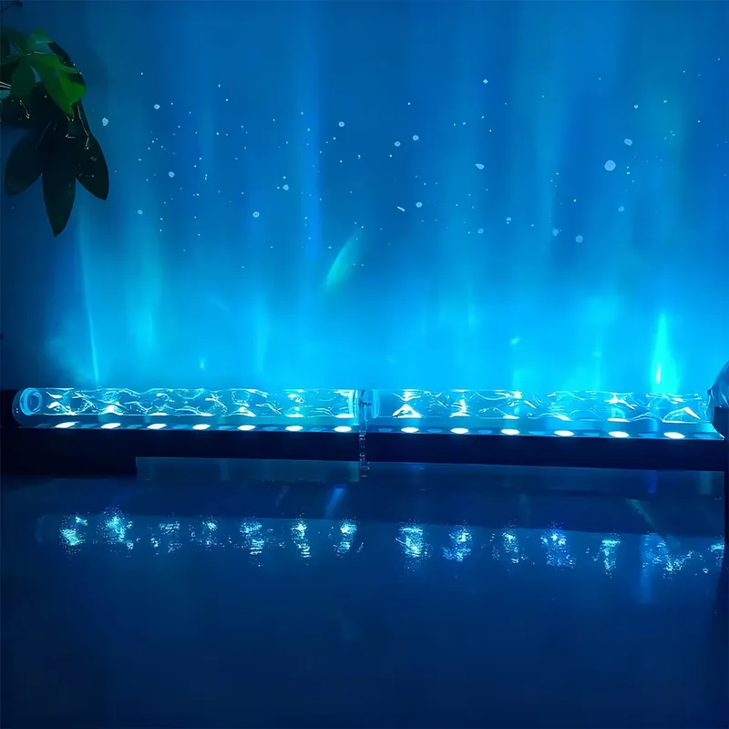 Room Decor Lighting Lamp - Intelligente 3D-Wandflammen-Projektionsleuchte mit Wasserwellen-Effekt für Wohnzimmer,