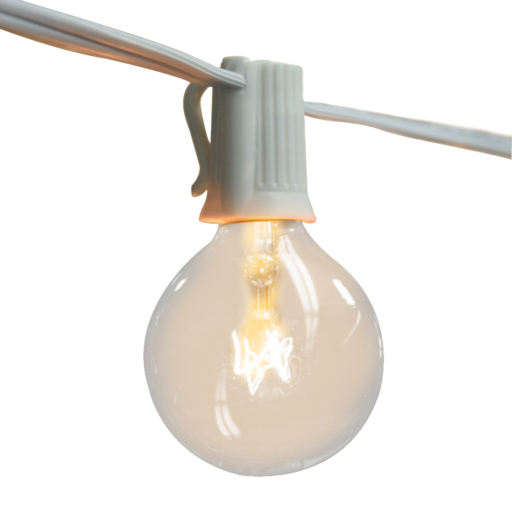 String Light Outdoor - Vintage G40 Klarglas-Glühbirnen-Lichterkette 8M Länge 25
