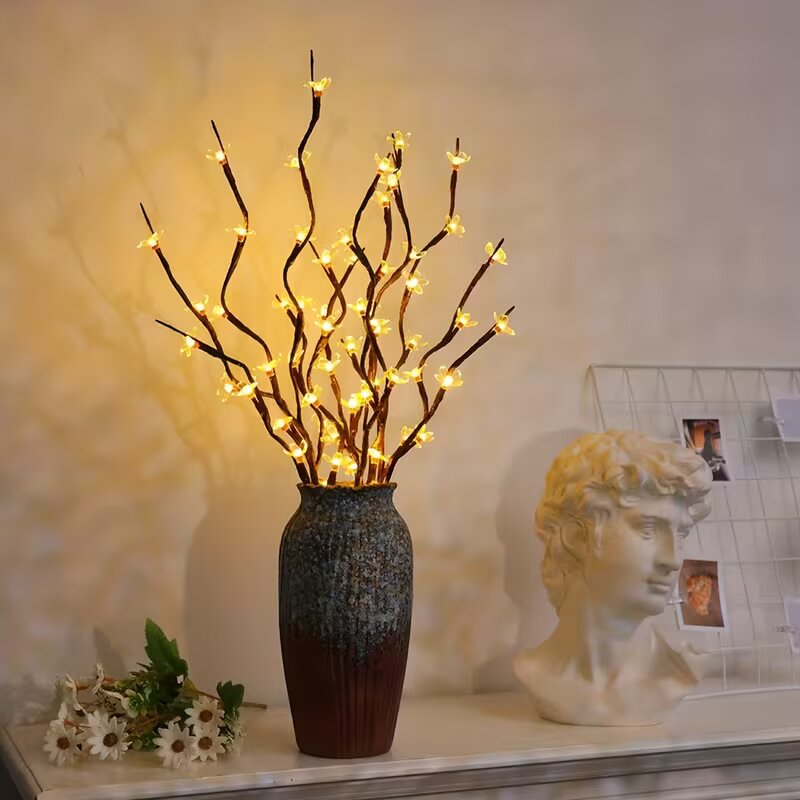 Lighting Decor Outdoor - 1/2 Stück 20LED Kirschblütenbaum-Zweiglichter für Innen-