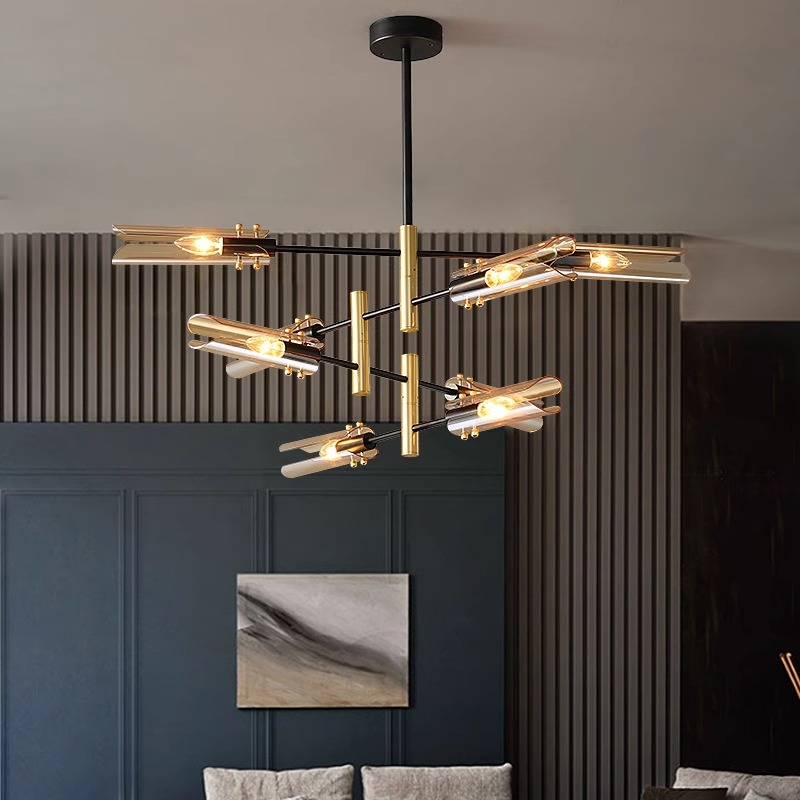 Decor Lighting Discount - Rabatt, Rauchgraue Glasröhren-LED-Pendelleuchte, Lüster für Esszimmer,