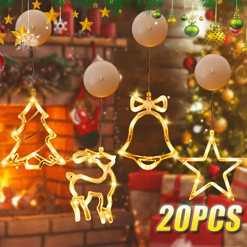 Wall Decor Lighting Tree - 1-20PCS LED Weihnachten Saugnapf Lichter Fawn