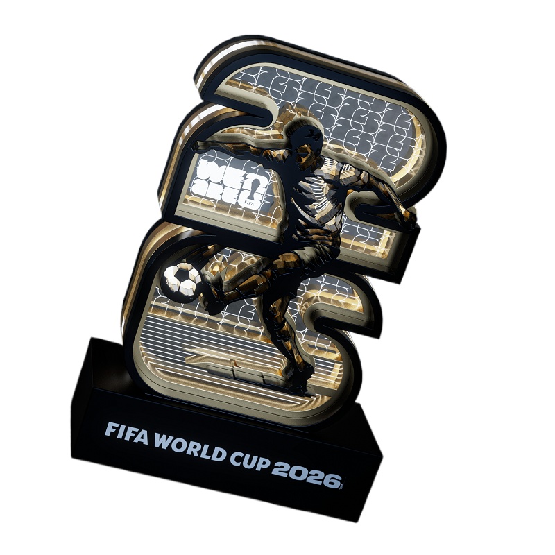 Lighting World Decor - FIFA-Weltmeisterschaft Holz- & Acryl-LED-Nachtlicht „Ready To