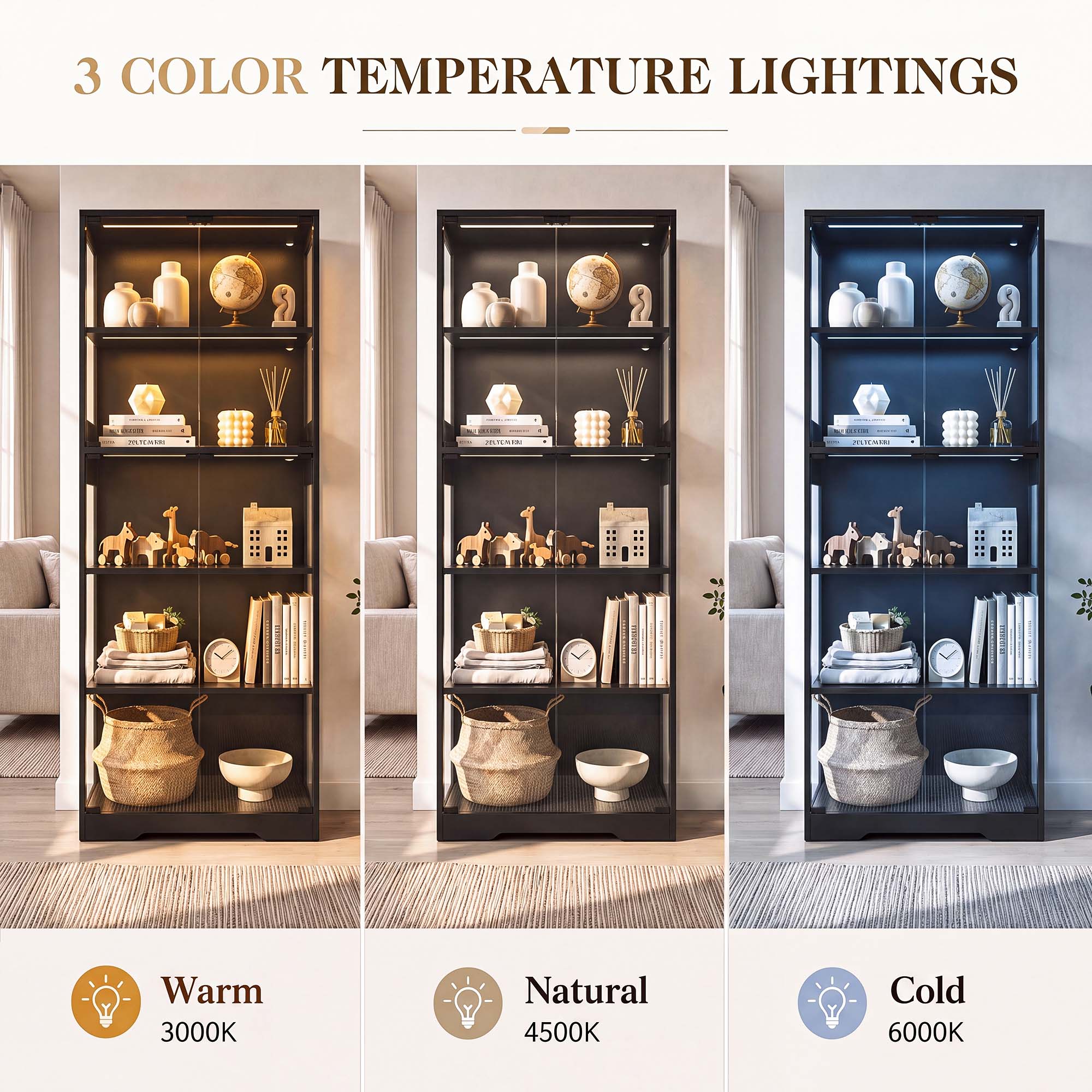 TCGBKAF 5-stufiger Vitrinensch – Lighting Decoration For Home Bewertung und Preis