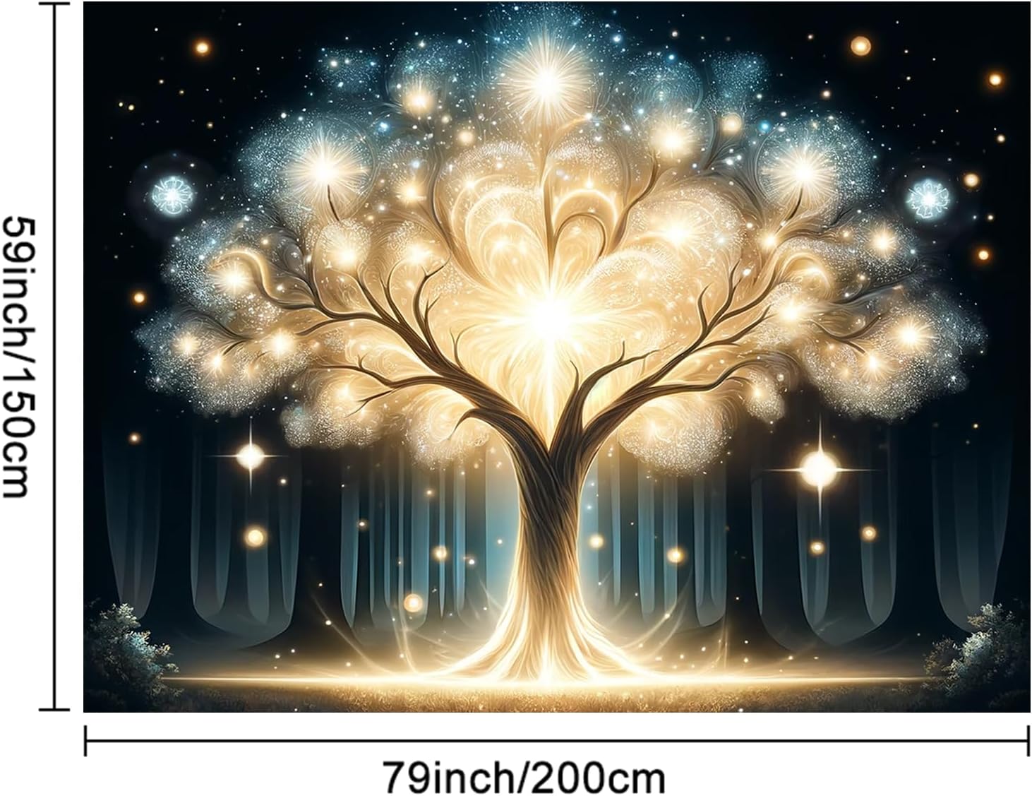 Leuchtender Geisterbaum, UV-Sc – Wall Decor Lighting Tree Bewertung und Preis