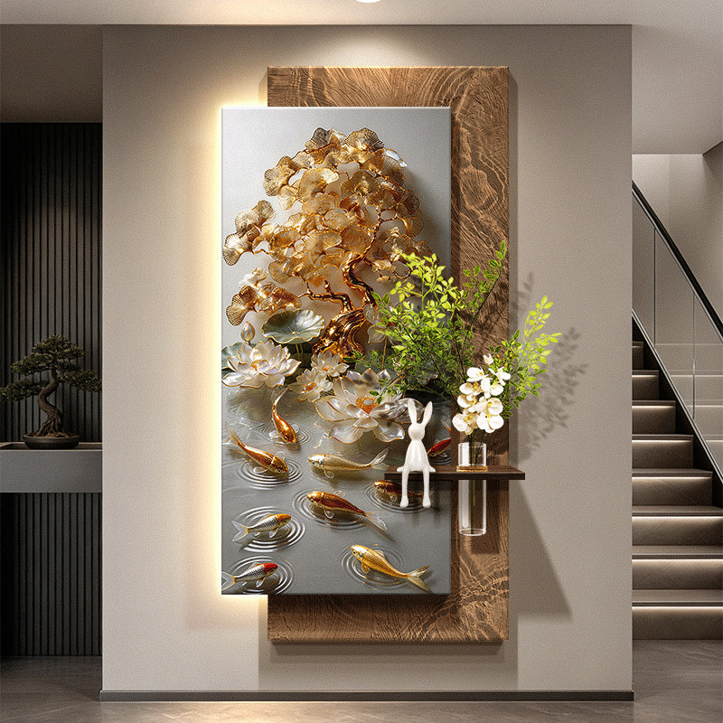 Neun Fische, die Reichtum vers – Wall Decor Lighting Tree Bewertung und Preis