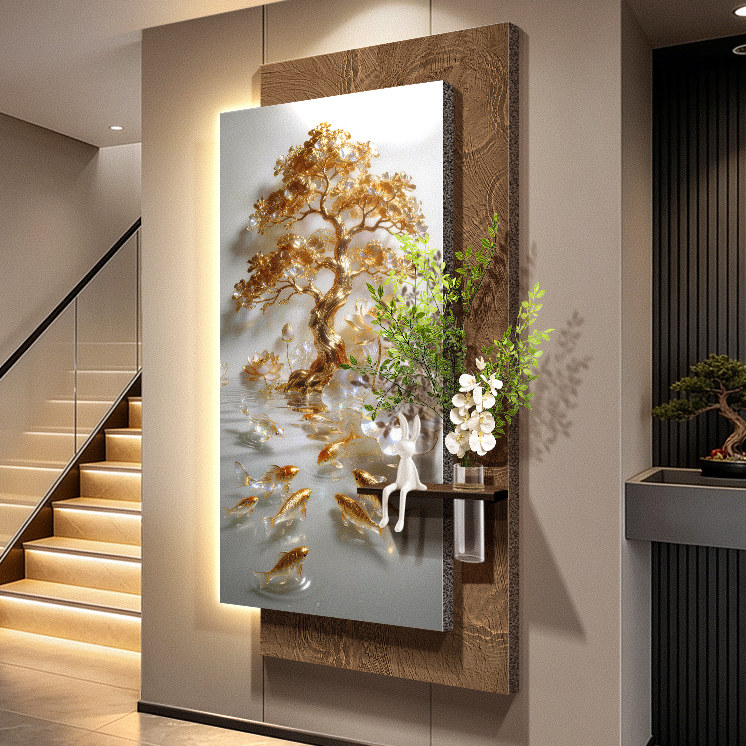 Neun Fische, die Reichtum vers – Wall Decor Lighting Tree Bewertung und Preis