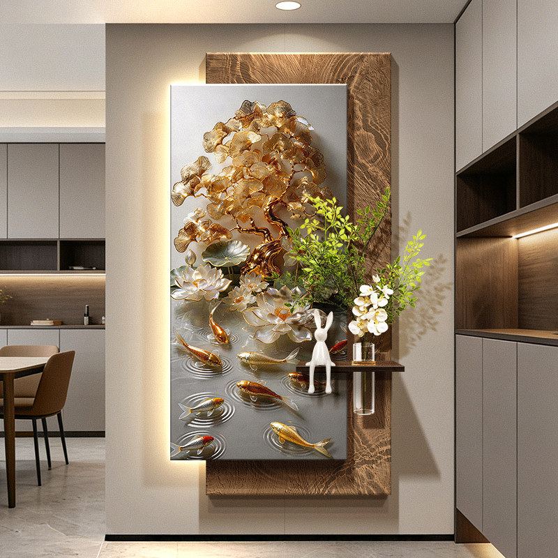 Neun Fische, die Reichtum vers – Wall Decor Lighting Tree Bewertung und Preis