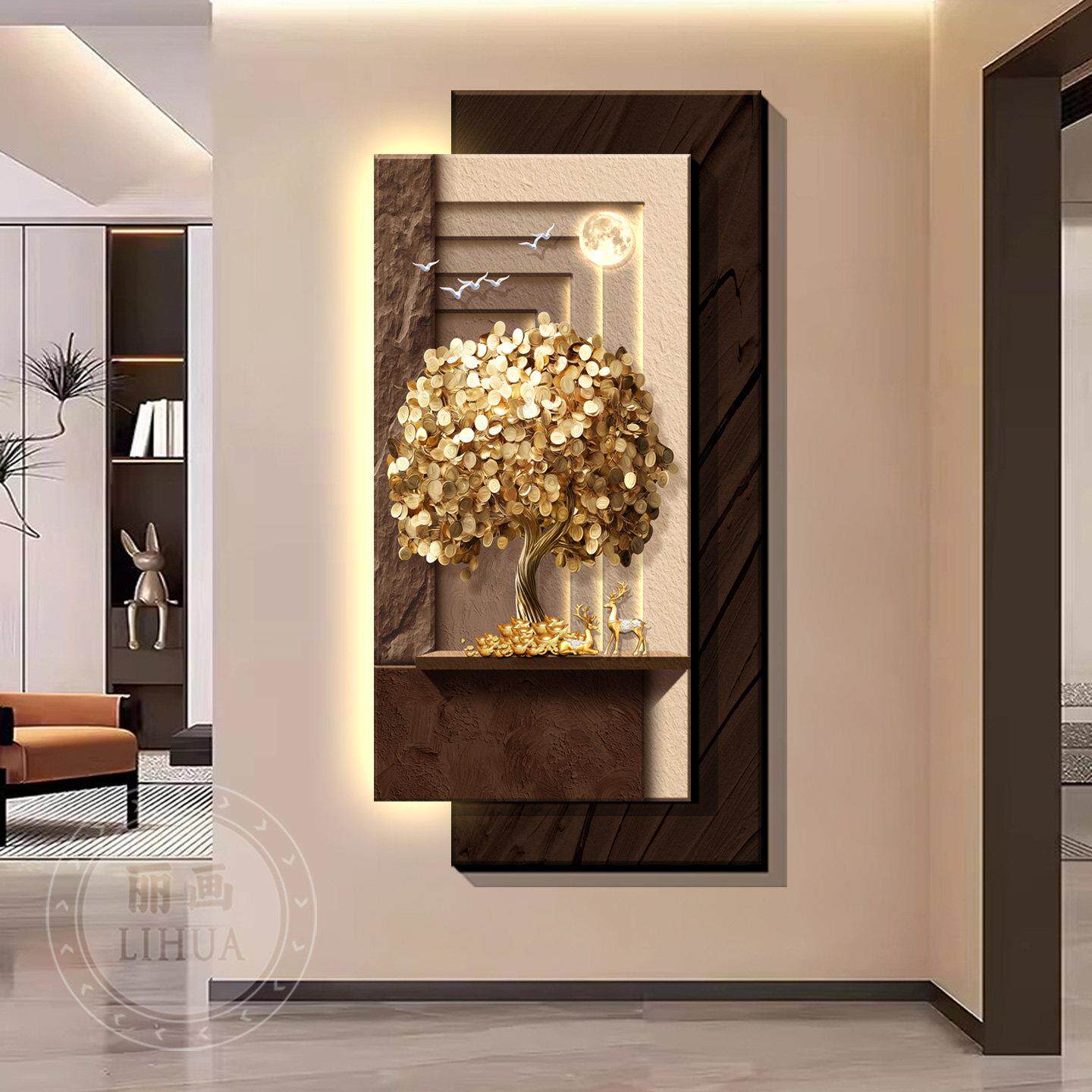 Dekorative Gemälde am Eingang, – Wall Decor Lighting Tree Bewertung und Preis