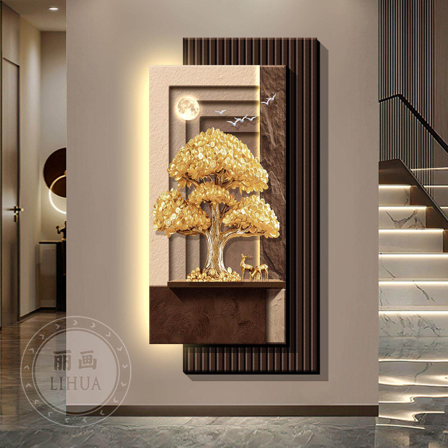 Dekorative Gemälde am Eingang, – Wall Decor Lighting Tree Bewertung und Preis