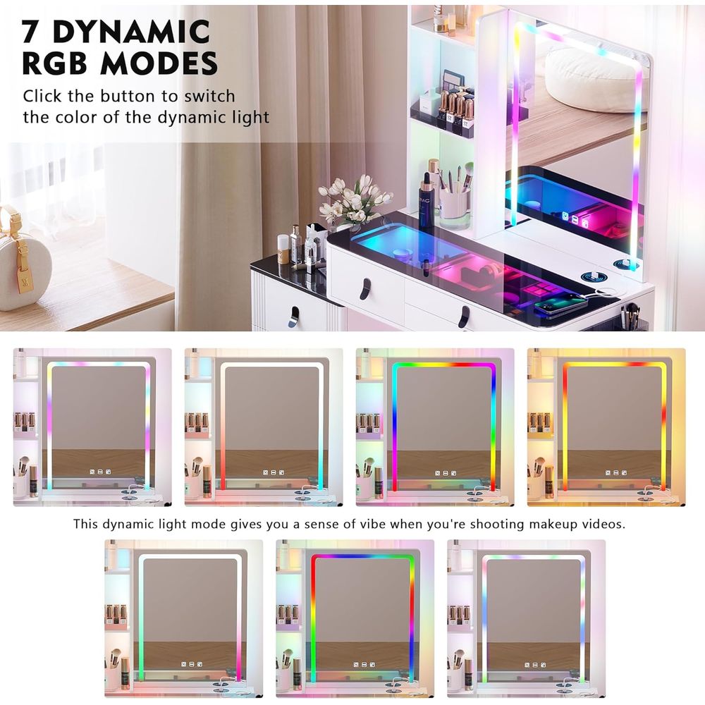 Gurexl RGB Schminktisch mit Ka – Furniture Lighting & Decor Magazine Bewertung und Preis