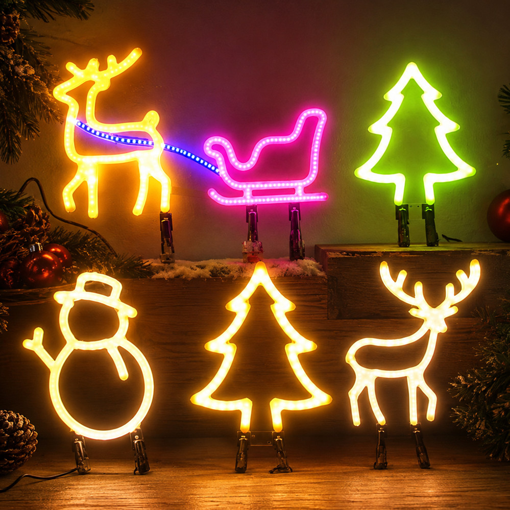 Weihnachtsdekoration LED-Neons – Wall Decor Lighting Tree Bewertung und Preis