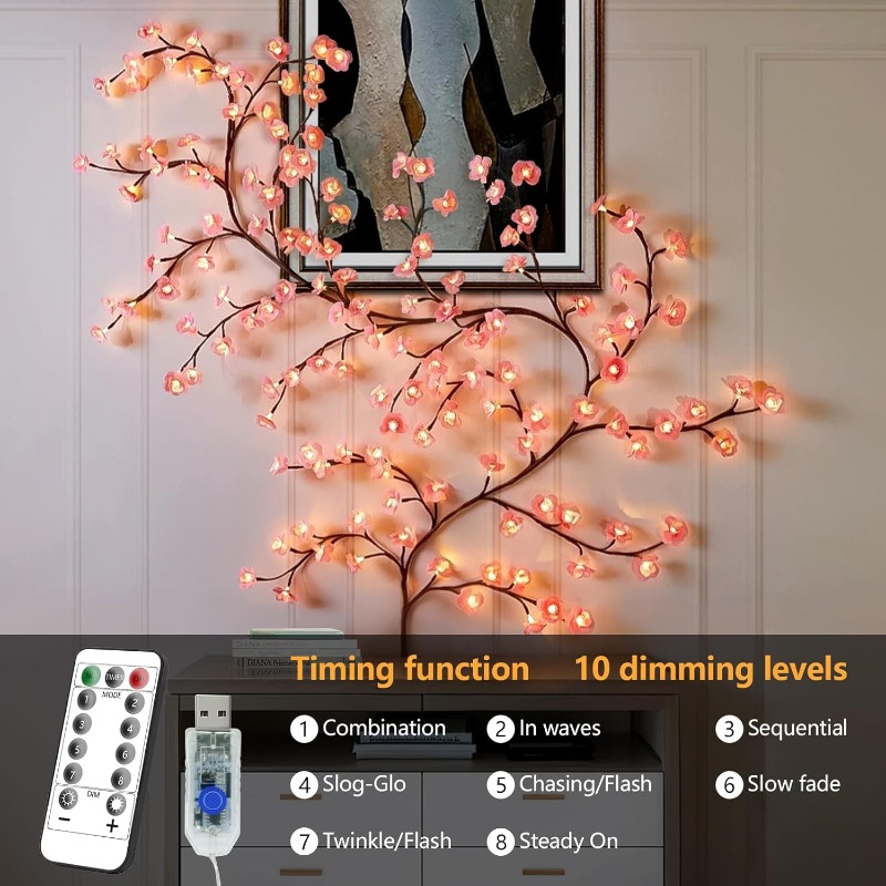 LED-Kirschblüten-Baumzweig-Lic – Wall Decor Lighting Tree Bewertung und Preis