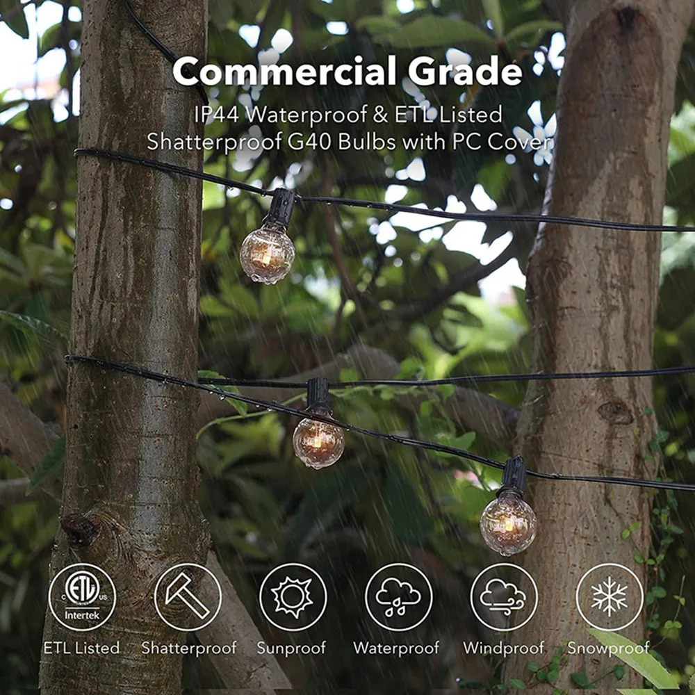 8M/15M G40 Globus-Lichterkette – String Light Outdoor Bewertung und Preis