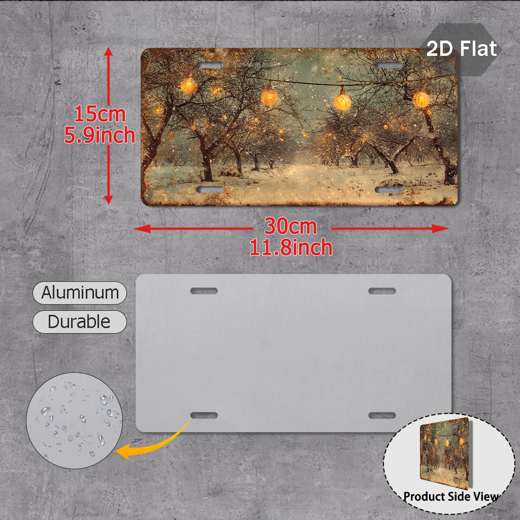 2D Flachdruck Winter Lichterke – Wall Decor Lighting Tree Bewertung und Preis