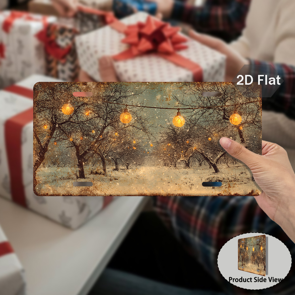 2D Flachdruck Winter Lichterke – Wall Decor Lighting Tree Bewertung und Preis