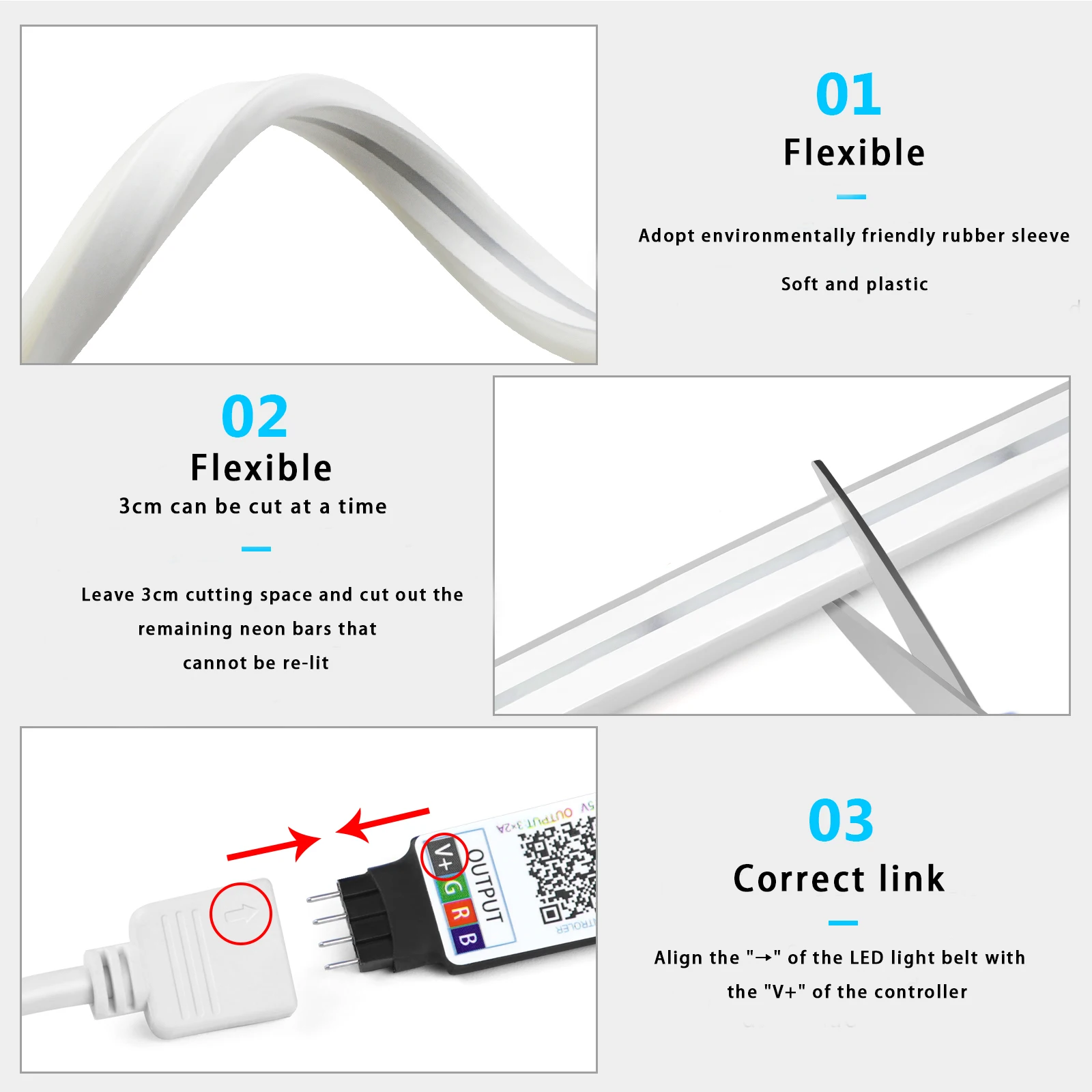 1-5 m RGB LED Neon Streifen Li – Lighting Decoration For Home Bewertung und Preis